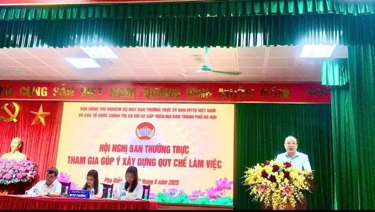 Vận hành thử nghiệm bộ máy Ban Thường trực Ủy ban MTTQ phường Phú Diễn (mới)