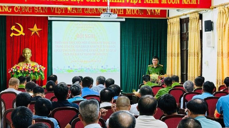 Công an xã Thanh Trì xây dựng lực lượng an ninh cơ sở vững mạnh