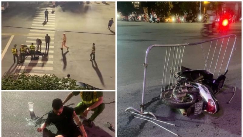 Xử lý nghiêm đối tượng lao xe vào Cảnh sát cơ động làm nhiệm vụ bảo vệ buổi hợp luyện A80 ‎ ‎