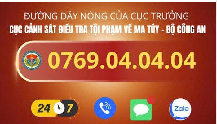 Cục trưởng Cục Cảnh sát điều tra tội phạm về ma túy công khai đường dây nóng