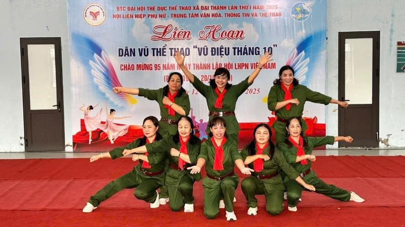 Xã Đại Thanh: Rộn ràng hội thi dân vũ thể thao “Vũ điệu tháng Mười”