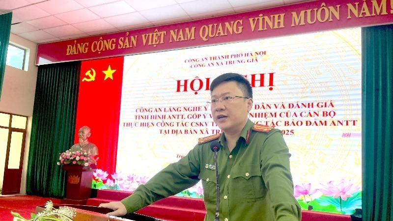 Công an xã Trung Giã: Gần dân, sát dân, lắng nghe ý kiến của nhân dân