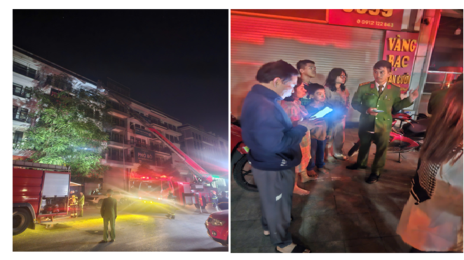 Kịp thời giải cứu 5 người mắc kẹt trong vụ cháy nhà dân tại phường Thanh Liệt