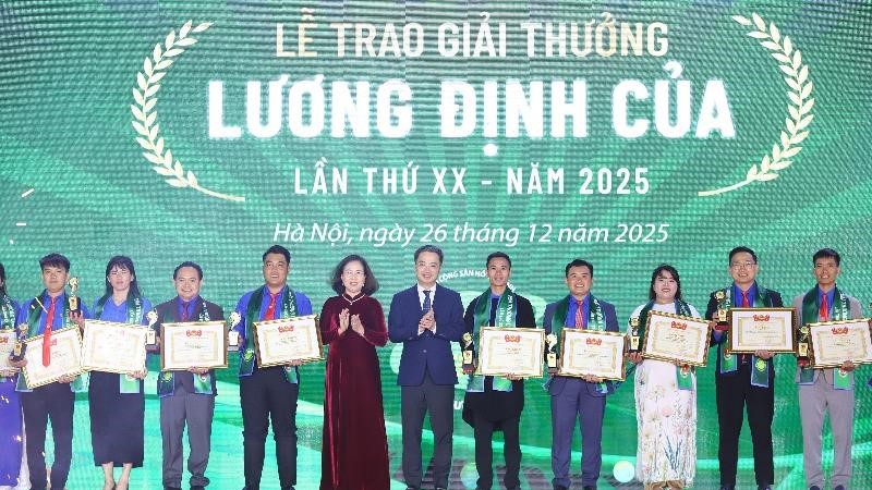 30 nhà nông trẻ nhận Giải thưởng Lương Định Của năm 2025