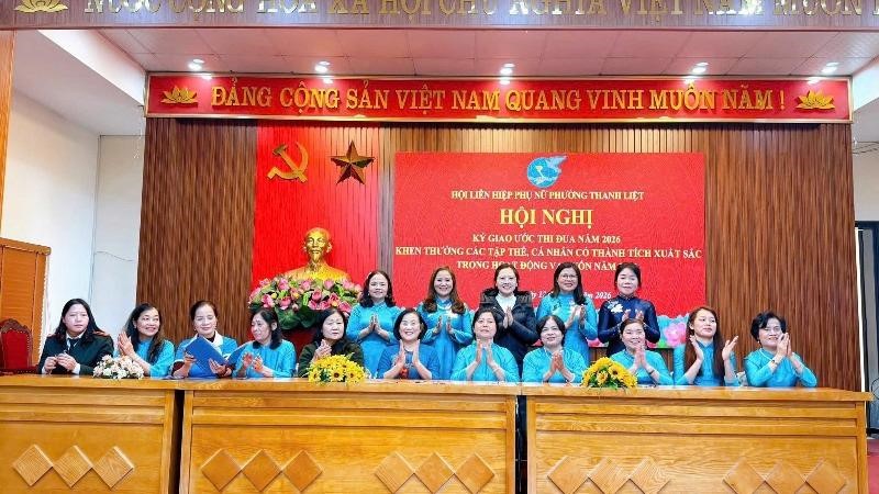 Hội LHPN phường Thanh Liệt ký giao ước thi đua năm 2026
