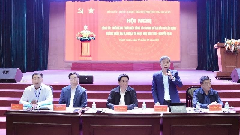 Phường Thanh Xuân đẩy nhanh giải phóng mặt bằng dự án đường Vành đai 2,5