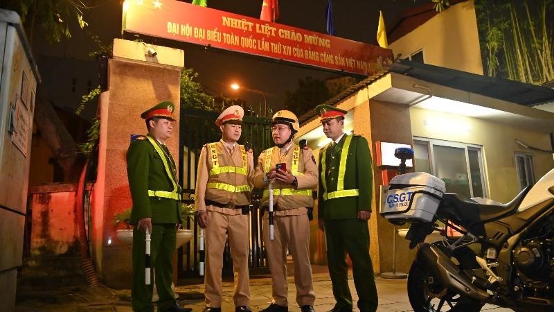 Công an Hà Nội: Xuyên đêm bảo đảm an ninh, trật tự trong thời gian diễn ra Đại hội XIV của Đảng