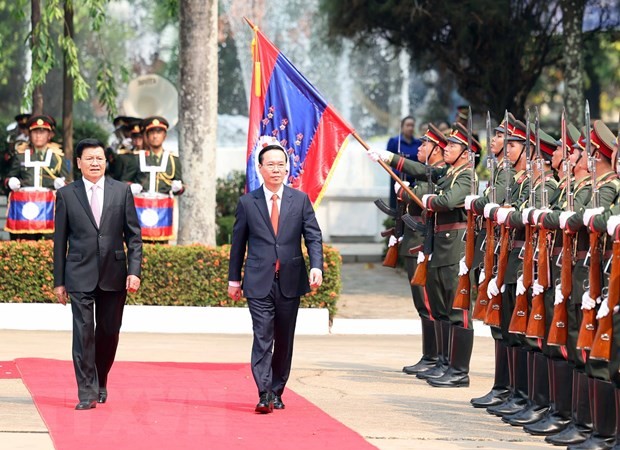 Chuyến thăm hữu nghị chính thức Lào của Chủ tịch nước Võ Văn Thưởng đã thành công tốt đẹp
