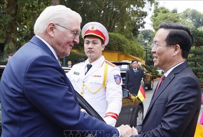 Chủ tịch nước Võ Văn Thưởng chủ trì Lễ đón Tổng thống CHLB Đức