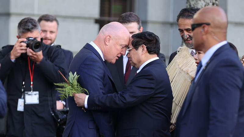 Thủ tướng New Zealand chủ trì lễ đón trọng thị Thủ tướng Việt Nam Phạm Minh Chính