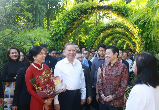 Singapore có loài hoa lan mang tên “Papilionanda Tô Lâm Linh Ly“