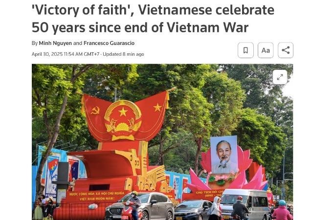 Truyền thông quốc tế đưa tin đậm nét về Lễ kỷ niệm 50 năm Việt Nam thống nhất đất nước