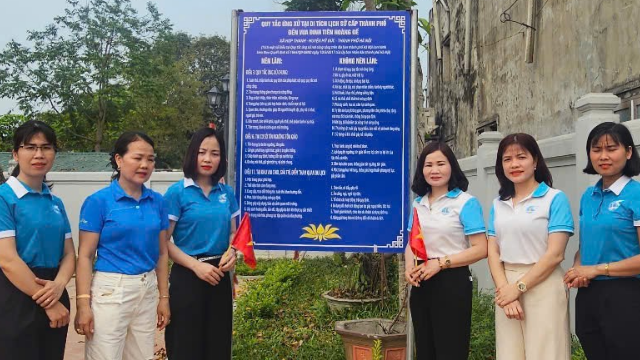 Hội LHPN huyện Mỹ Đức ra mắt mô hình “Phụ nữ tham gia xây dựng Di tích lịch sử kiểu mẫu” cấp huyện năm 2025