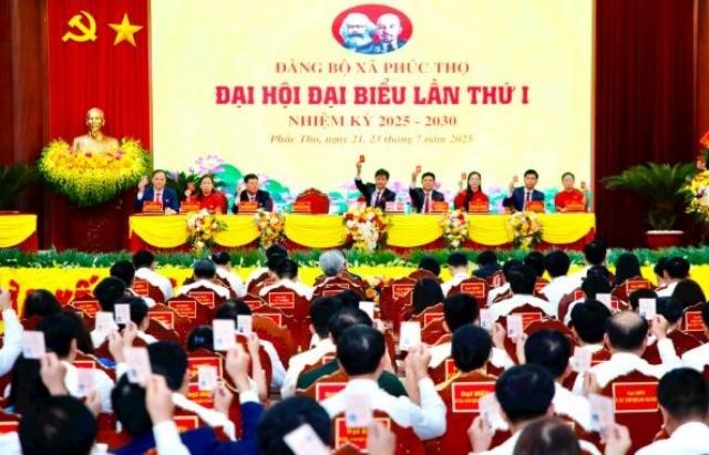 Đại hội đại biểu Đảng bộ xã Phúc Thọ lần thứ I nhiệm kỳ 2025-2030 thành công tốt đẹp