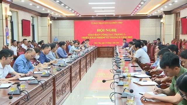 Xã Phúc Thọ triển khai nhiệm vụ tháng 8/2025 với các giải pháp đồng bộ, phát huy sức mạnh của cả hệ thống chính trị