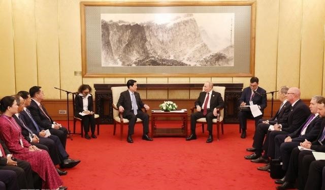 Chủ tịch nước Lương Cường hội kiến Tổng thống Nga Vladimir Putin