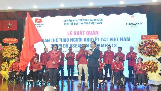 Lễ xuất quân của Đoàn Thể thao người khuyết tật Việt Nam tham dự ASEAN Para Games 13