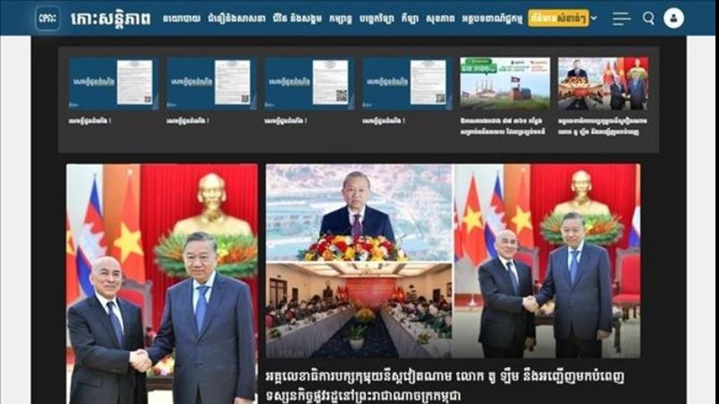 Truyền thông Campuchia đồng loạt đưa tin về chuyến thăm của Tổng Bí thư Tô Lâm
