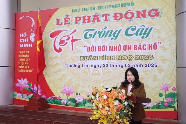 Xã Thường Tín: Rộn ràng khí thế “Tết trồng cây đời đời nhớ ơn Bác Hồ“