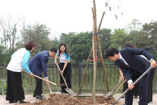 Cụm thi đua số 10 lan tỏa Tết trồng cây tại Phúc Thọ