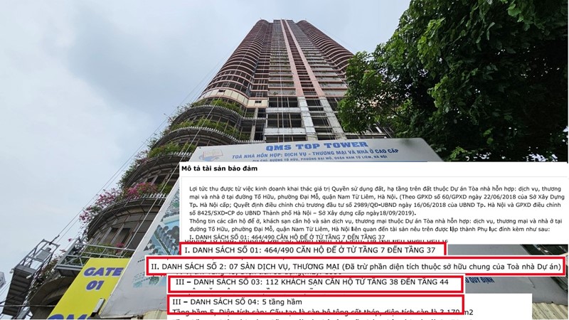 Chủ đầu tư thế chấp hàng trăm căn hộ Dự án QMS Top Tower tại ngân hàng, bên mua cần lưu ý những gì?