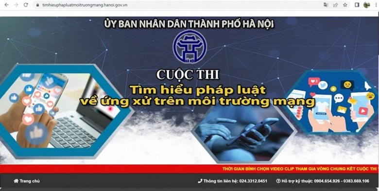 Hà Nội: Bình chọn video “Tìm hiểu pháp luật về ứng xử trên môi trường mạng”