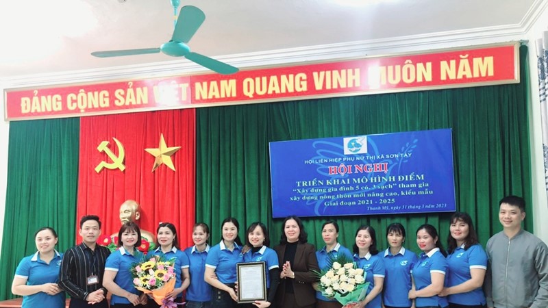 Ra mắt mô hình ” Xây dựng gia đình 5 có, 3 sạch” tại xã Thanh Mỹ