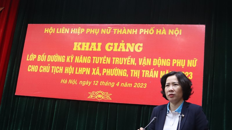 Khai giảng lớp bồi dưỡng kỹ năng tuyên truyền, vận động phụ nữ năm 2023