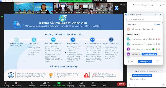 Tập huấn, hướng dẫn cuộc thi “Ứng dụng công nghệ thông tin trong tổ chức sinh hoạt Hội” năm 2024