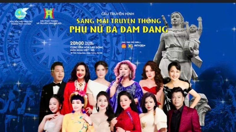 Trực tiếp chương trình chính luận nghệ thuật  “Sáng mãi truyền thống phụ nữ Ba đảm đang” 