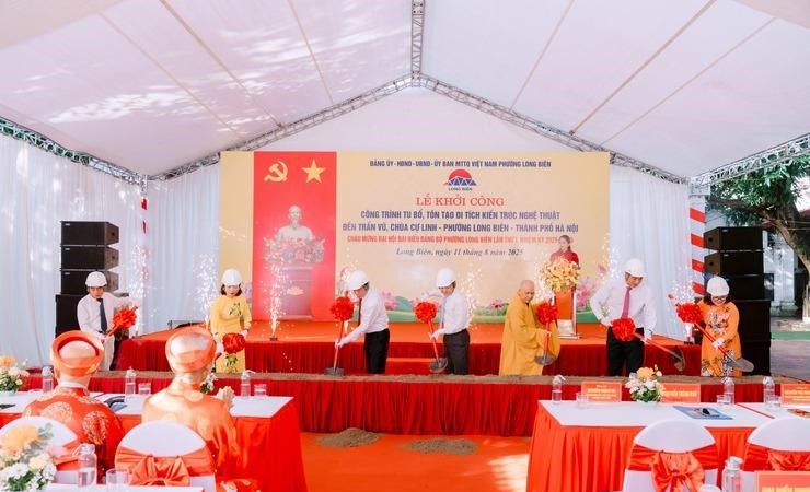 Phường Long Biên: Khởi công dự án “Tu bổ, tôn tạo di tích kiến trúc - nghệ thuật đền Trấn Vũ”