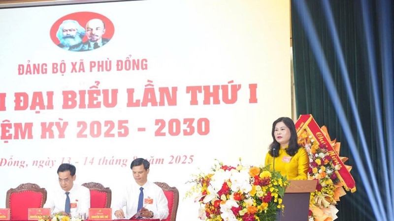 Khai mạc Đại hội đại biểu Đảng bộ xã Phù Đổng lần thứ I, nhiệm kỳ 2025 - 2030