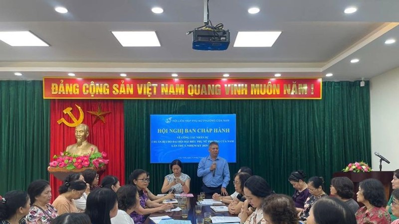 Hội LHPN phường Cửa Nam thực hiện quy trình nhân sự chuẩn bị cho Đại hội