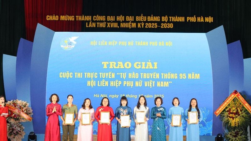 Hội LHPN phường Khương Đình đạt giải Nhất tập thể cuộc thi trực tuyến “Tự hào truyền thống 95 năm Hội LHPN Việt Nam“