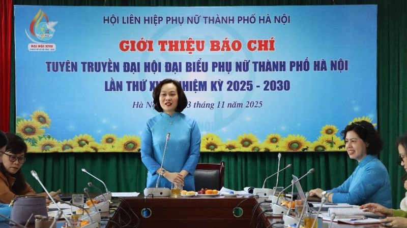Đại hội đại biểu phụ nữ thành phố Hà Nội lần thứ XVII, nhiệm kỳ 2025- 2030 diễn ra từ 20- 21/11/2025