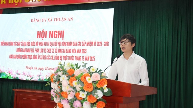 Xã Thuận An triển khai công tác bầu cử Đại biểu Quốc hội khoá XVI và đại biểu Hội đồng nhân dân các cấp nhiệm kỳ 2026-2031