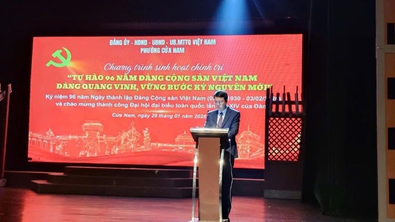 Phường Cửa Nam tổ chức sinh hoạt chính trị “Tự hào 96 năm Đảng Cộng sản Việt Nam”