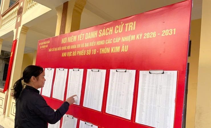  Xã Thuận An niêm yết danh sách cử tri theo đúng quy định và tiến độ đề ra