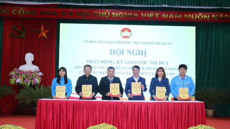  Ủy ban Mặt trật Tổ quốc xã Thuận An phát động, ký giao ước thi đua năm 2026