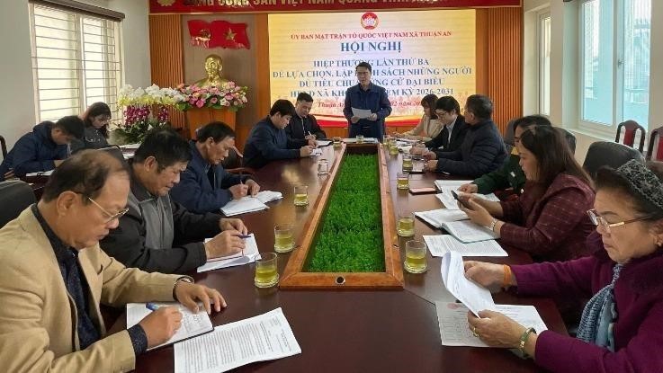  Tổ chức Hội nghị hiệp thương lần thứ ba cho ứng cử đại biểu Hội đồng nhân dân xã Thuận An