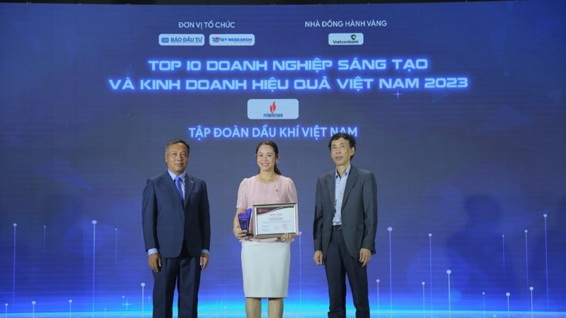 Petrovietnam được vinh danh “Doanh nghiệp Sáng tạo và Kinh doanh hiệu quả Việt Nam năm 2023“