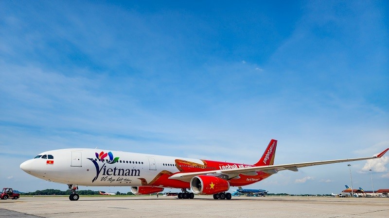 Vietjet đón tàu bay lớn cùng biểu tượng Du lịch Việt Nam