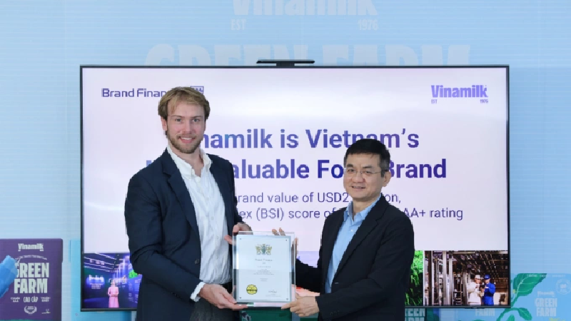 Vinamilk gia nhập nhóm 5% thương hiệu mạnh nhất toàn cầu