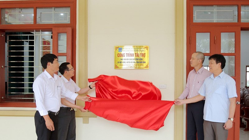 Petrovietnam/PV GAS khánh thành Nhà văn hóa giáo dục cộng đồng xã Hợp Hưng, huyện Vụ Bản, tỉnh Nam Đ