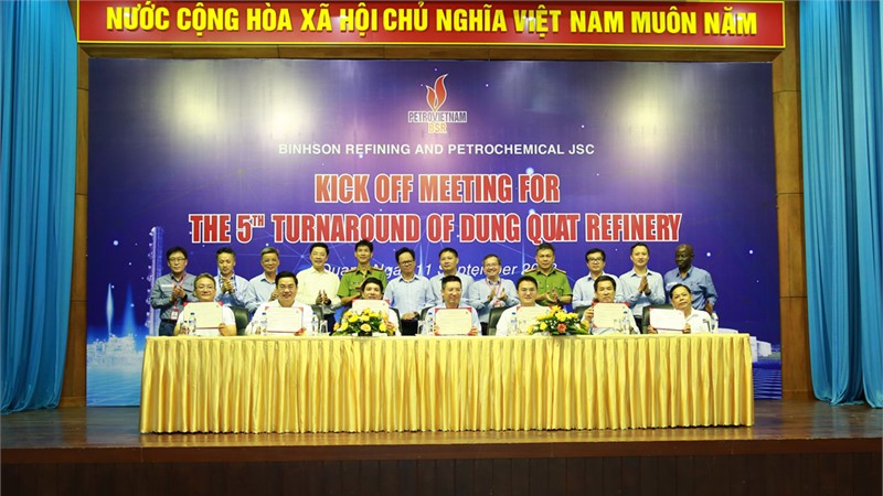 BSR tổ chức lễ khởi động bảo dưỡng tổng thể lần 5 NMLD Dung Quất