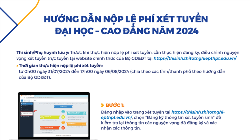 Nộp phí xét tuyển đại học, cao đẳng tiện lợi bằng QR đa năng VNPT Money