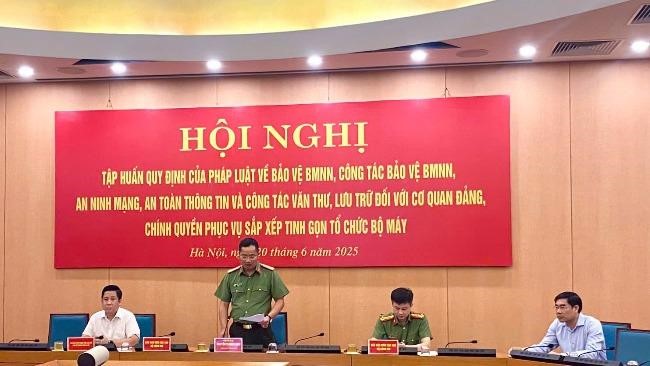 Hà Nội tổ chức tập huấn công tác bảo vệ bí mật nhà nước và an ninh thông tin