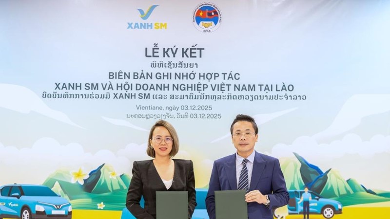 Xanh SM ký hợp tác chiến lược với Hội Doanh nghiệp Việt Nam tại Lào, mở rộng giải pháp di chuyển xanh tại Lào