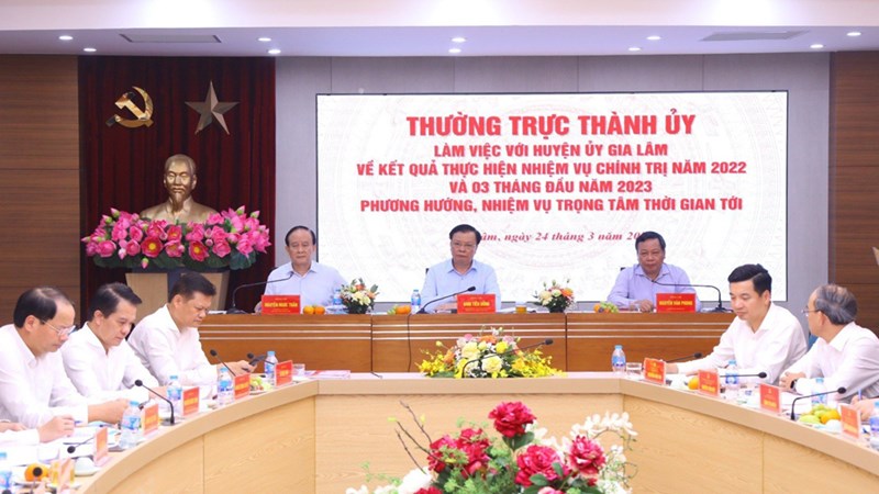 Bí thư Thành ủy Hà Nội Đinh Tiến Dũng:Trở thành quận, nhưng dân phải giàu, kinh tế phải mạnh