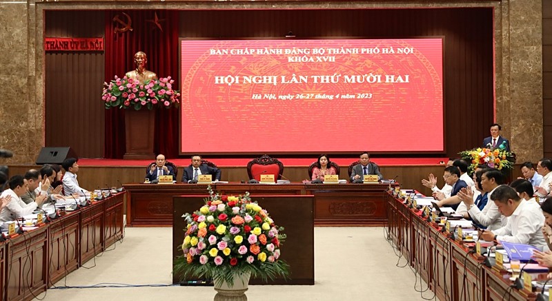 Ban Chấp hành Đảng bộ thành phố Hà Nội khóa XVII khai mạc Hội nghị lần thứ mười hai